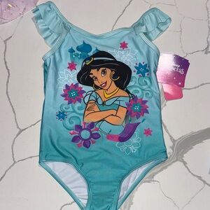 Disney Princess Jasmine One Piece Swimsuit Bathing Suit 4T NWT